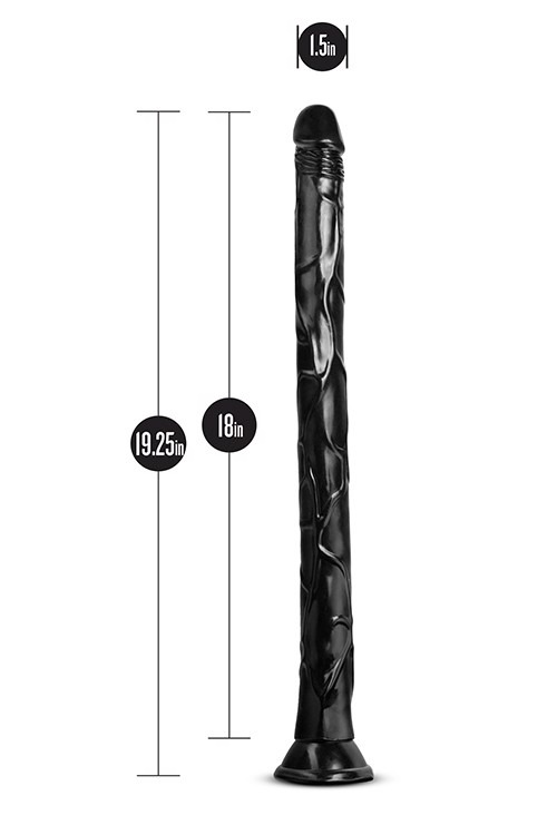 Фалоімітатор JET BLACK MAMBA 48 см Чорний