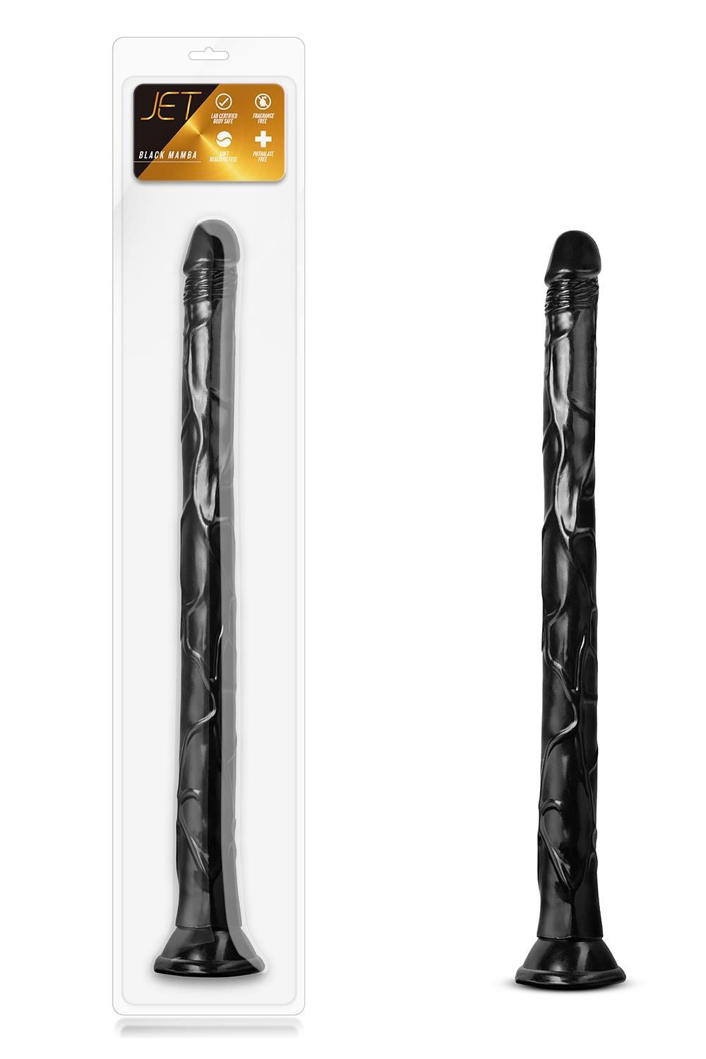 Фалоімітатор JET BLACK MAMBA 48 см Чорний