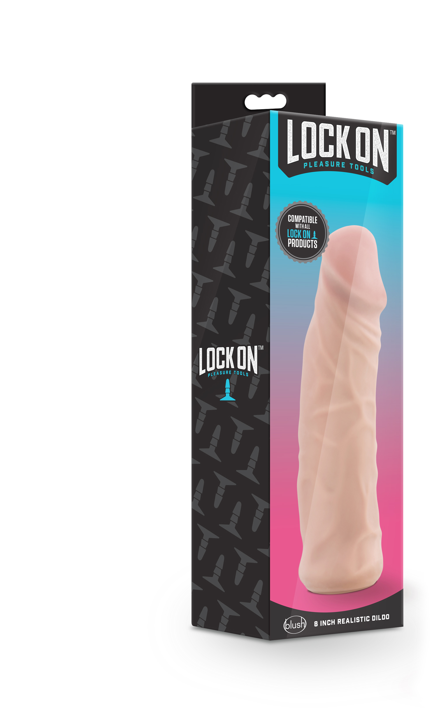 Реалістична насадка LOCK ON 8INCH REALISTIC LOCK ON DILDO