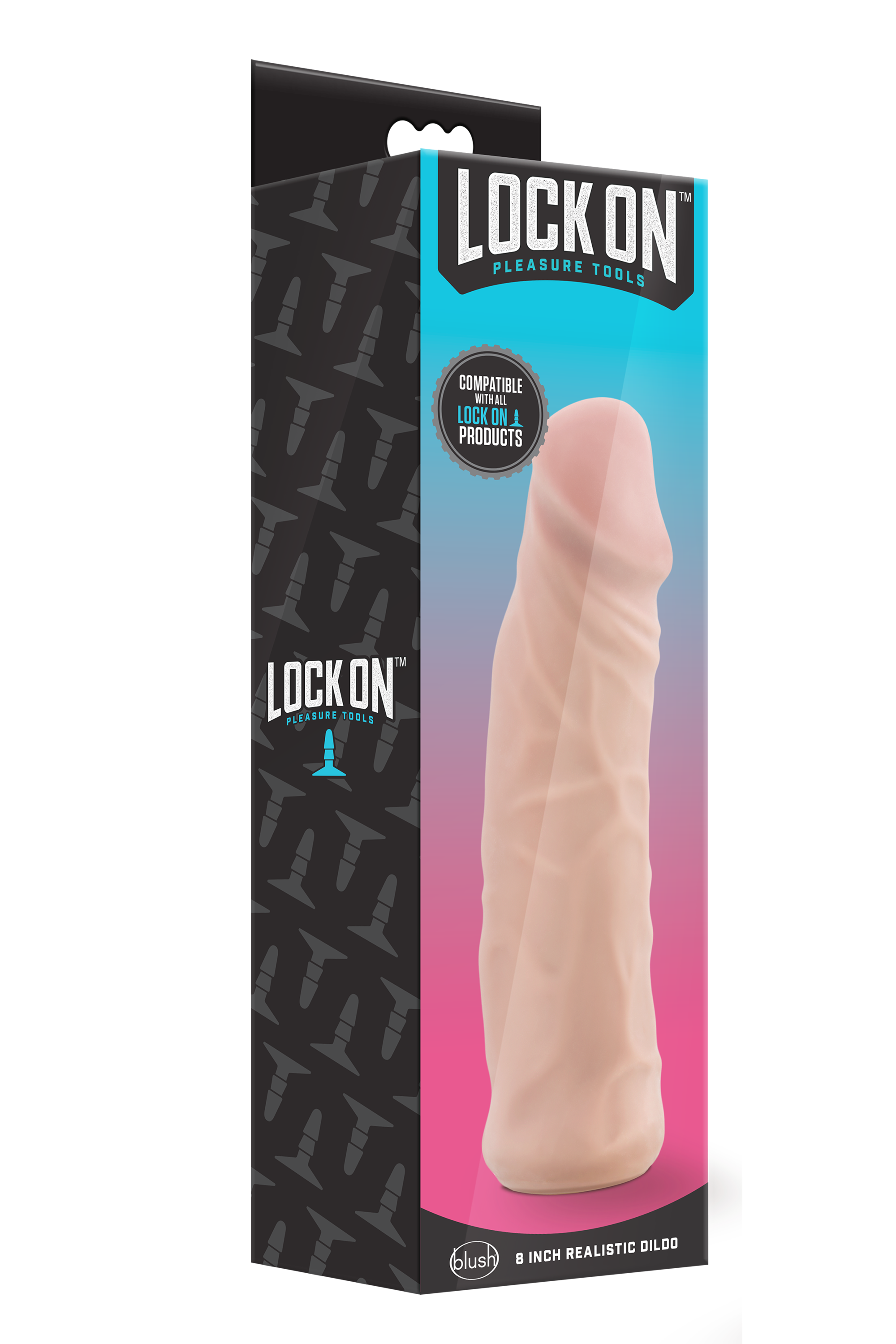 Реалістична насадка LOCK ON 8INCH REALISTIC LOCK ON DILDO