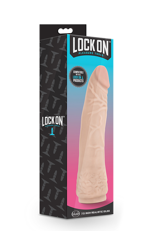 Реалістична насадка для страпона LOCK ON 7.5 INCH REALISTIC LOCK ON DILDO