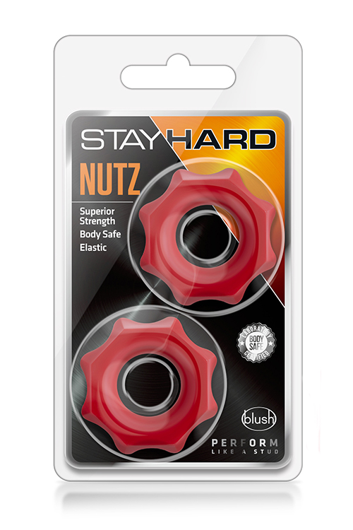 Набір ерекційних кілець STAY HARD Nutz RED