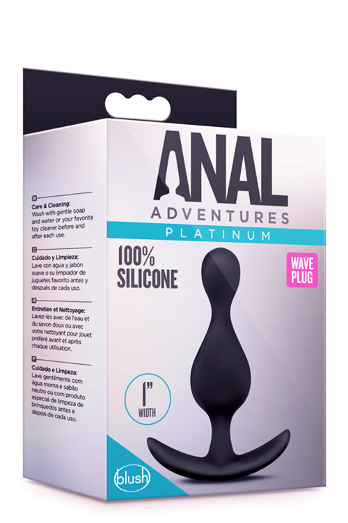 Анальний плаг ANAL ADVENTURES PLATINUM WAVE BLACK