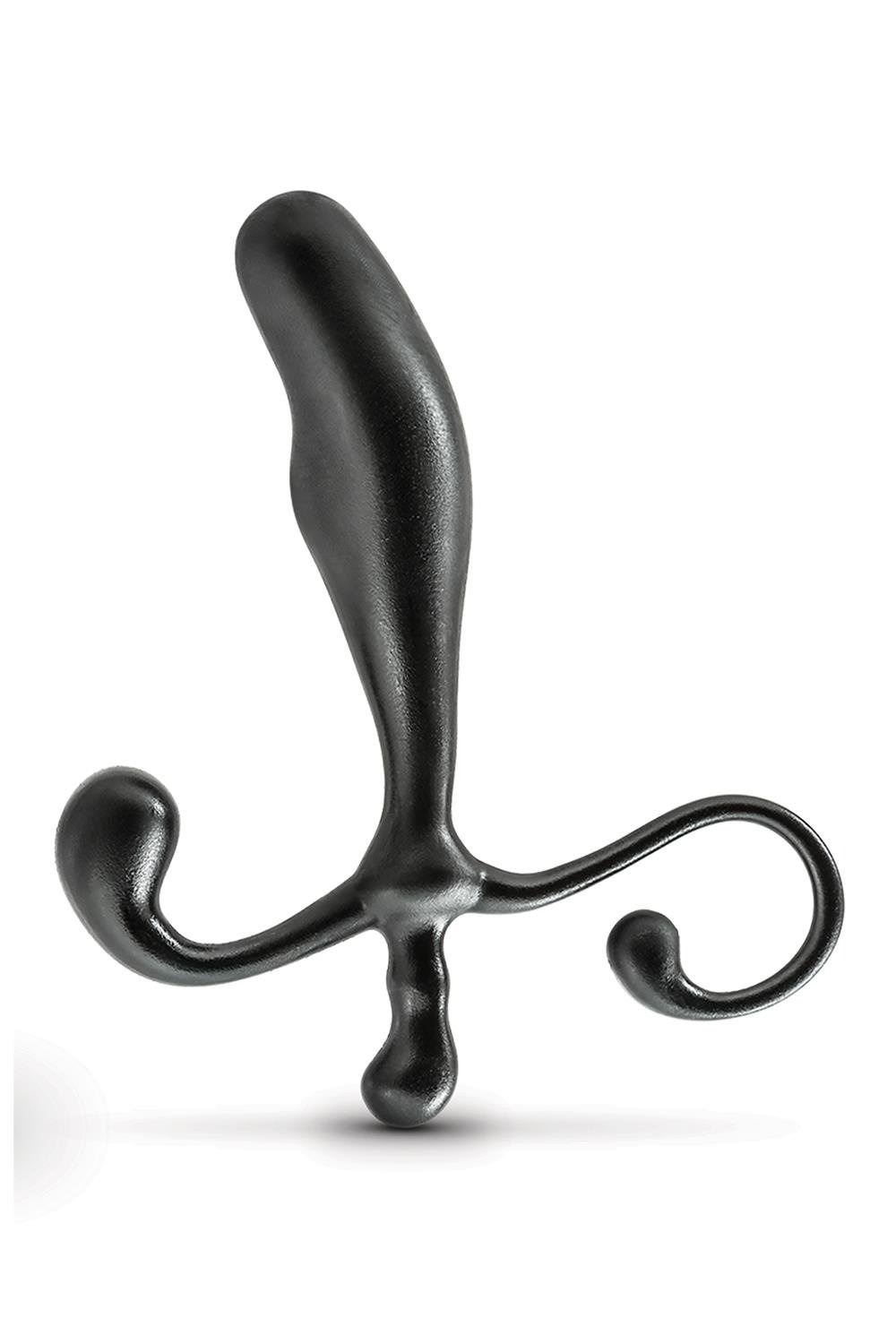 Масажер простати Blush Anal Adventures чорного кольору, 12.4 см х 2.5 см