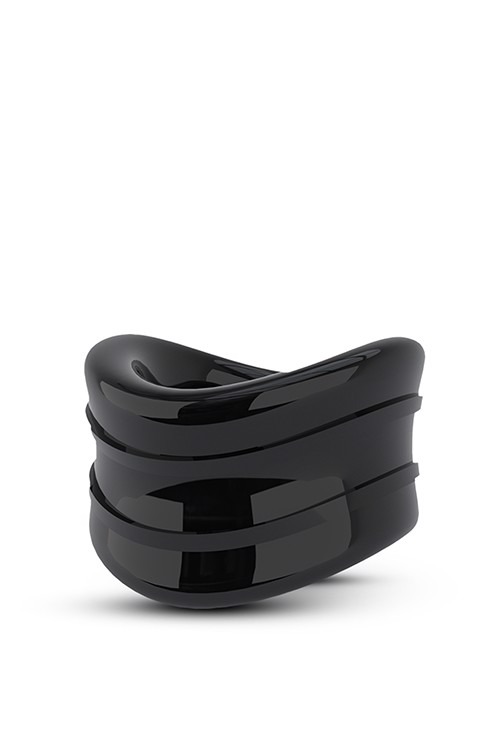 Ерекційна насадка Blush Stay Hard Beef Ball Stretcher Snug чорна, 3.8 см