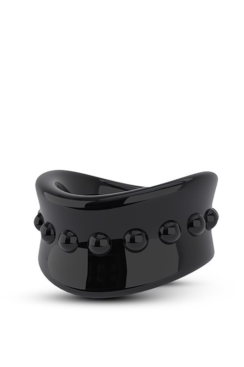 Ерекційна насадка Stay Hard Beef Ball Stretcher чорна, 5 см