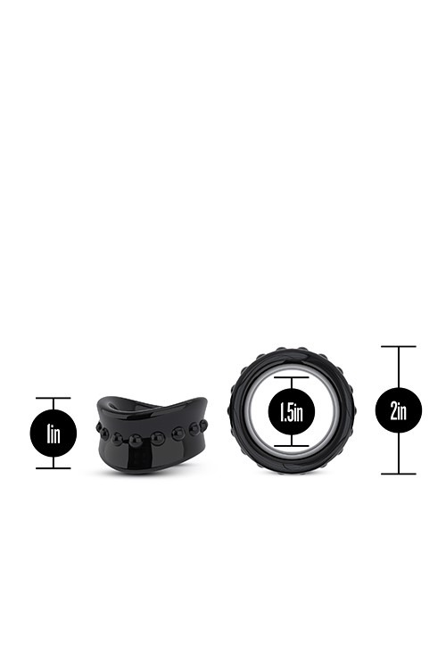 Ерекційна насадка Stay Hard Beef Ball Stretcher чорна, 5 см