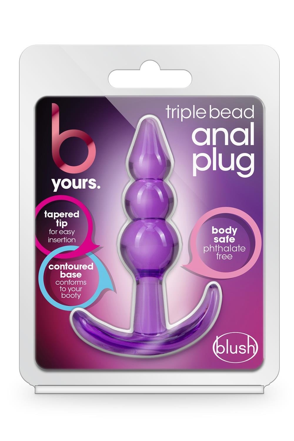 Анальний плаг зі стопером Blush B yours фіолетовий
