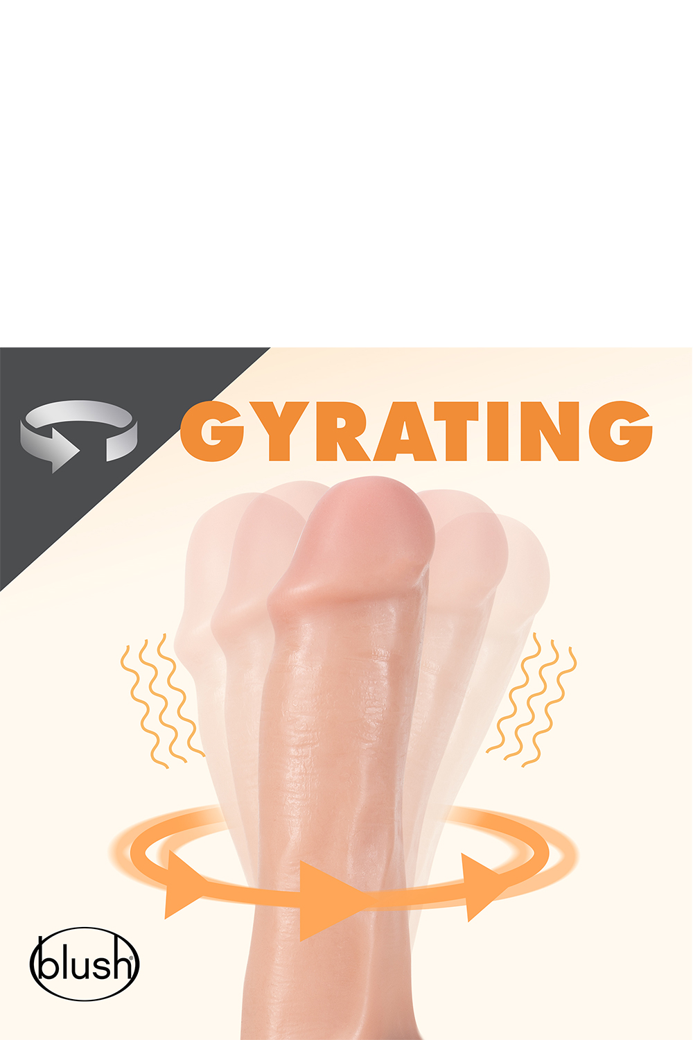 Вібратор з обертанням Blush DR SKIN DR SPIN 6INCH GYRATING DILDO