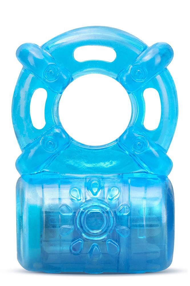 Эрекционное кольцо с вибрацией STAY HARD 5 FUNCTION COCK RING BLUE