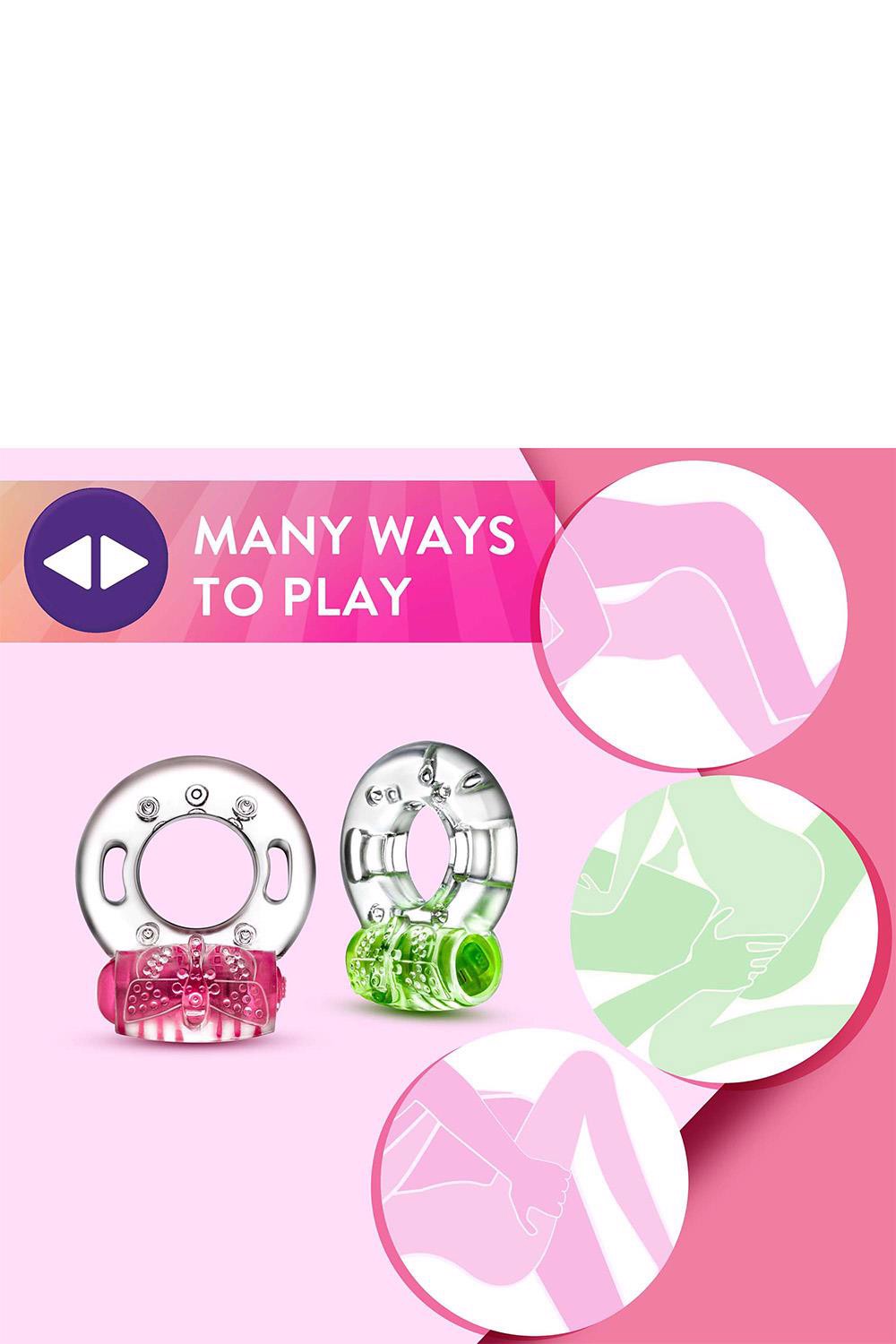 Ерекційне віброкільце Blush Play With Me з рельєфним метеликом для стимуляції клітора