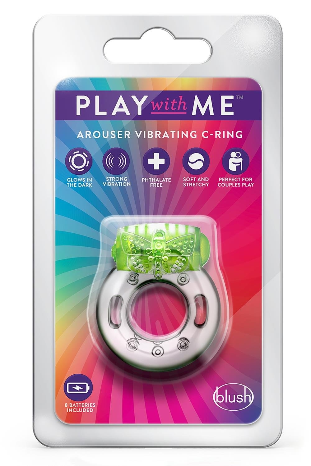 Эрекционное виброкольцо PLAY WITH ME AROUSER VIBRATING C-RING GREEN