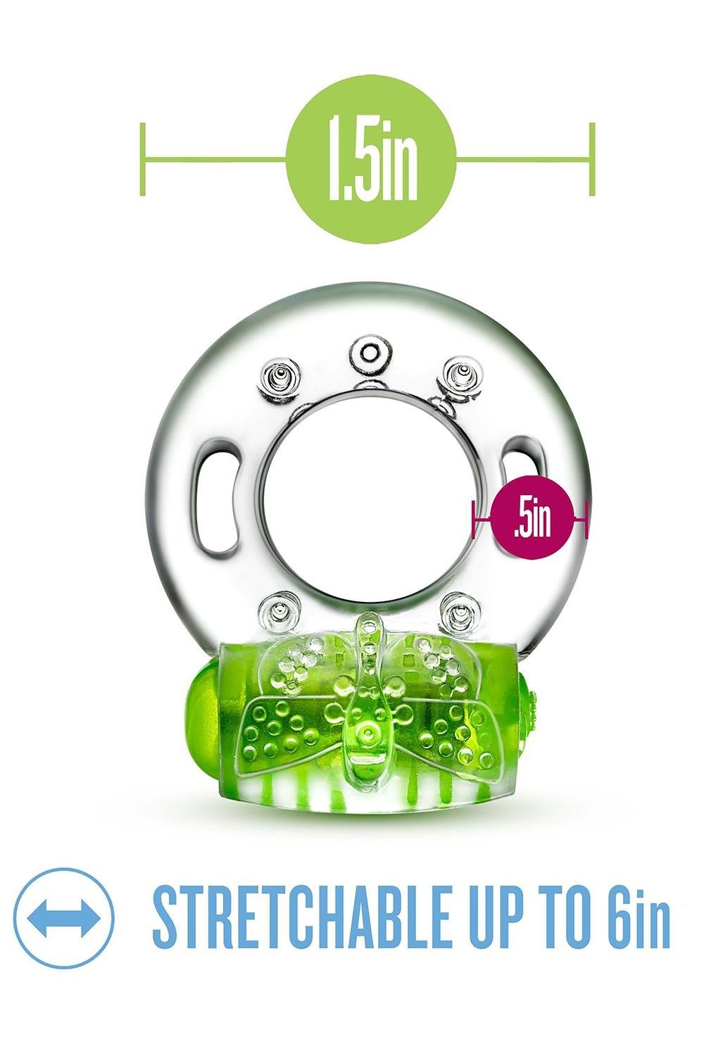 Эрекционное виброкольцо PLAY WITH ME AROUSER VIBRATING C-RING GREEN