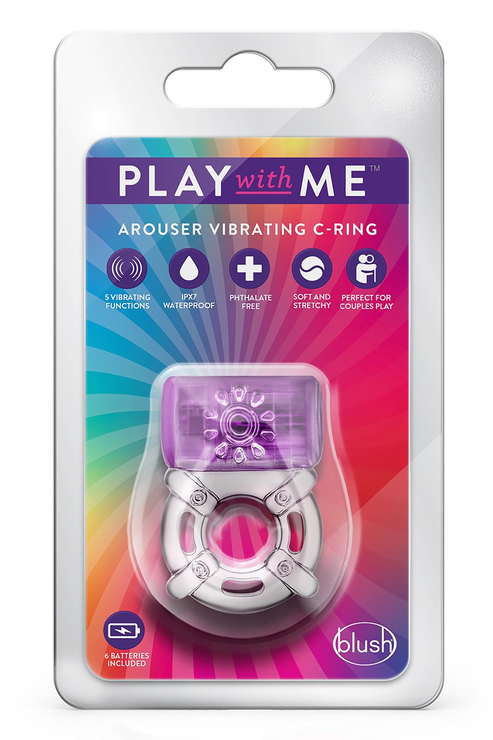 Ерекційне віброкільце PLAY WITH ME ONE NIGHT STAND VIBRATING C-RING PURPLE