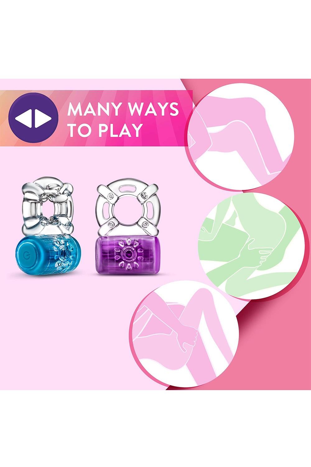 Ерекційне віброкільце PLAY WITH ME ONE NIGHT STAND VIBRATING C-RING BLUE