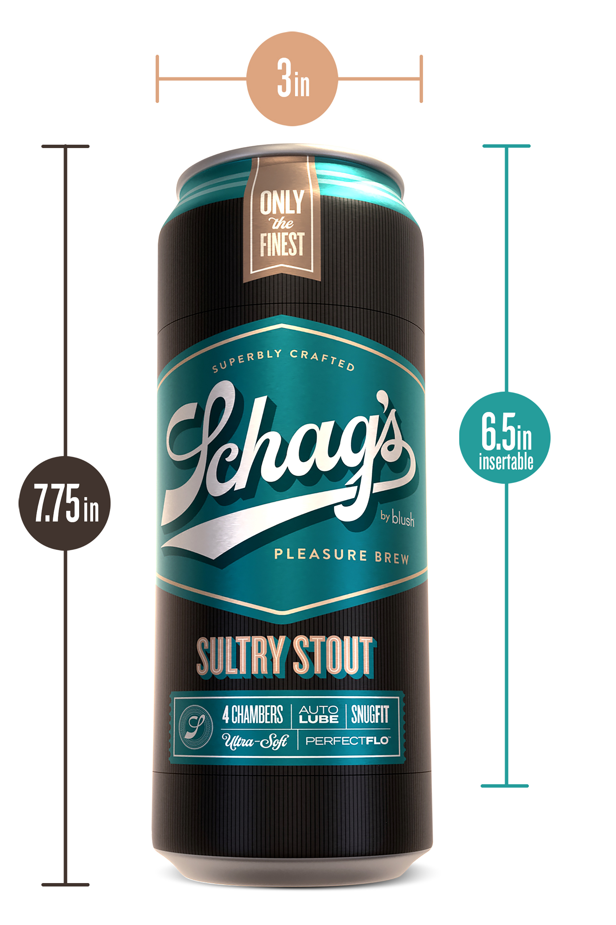 Cамосмазывающийся мастурбатор SCHAG'S SULTRY STOUT FROSTED
