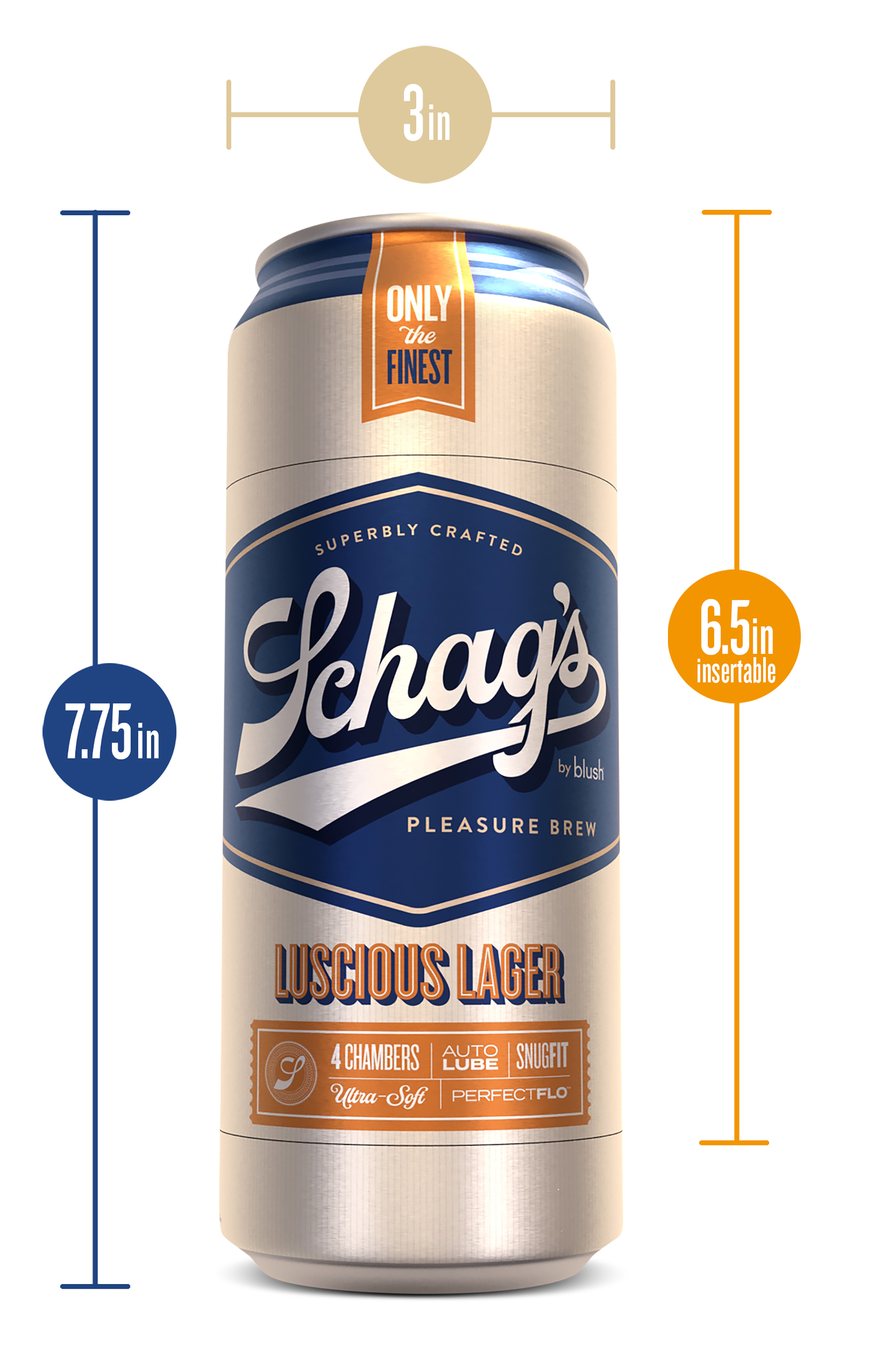 Самосмазывающийся мастурбатор SCHAG’S LUSCIOUS LAGER FROSTED