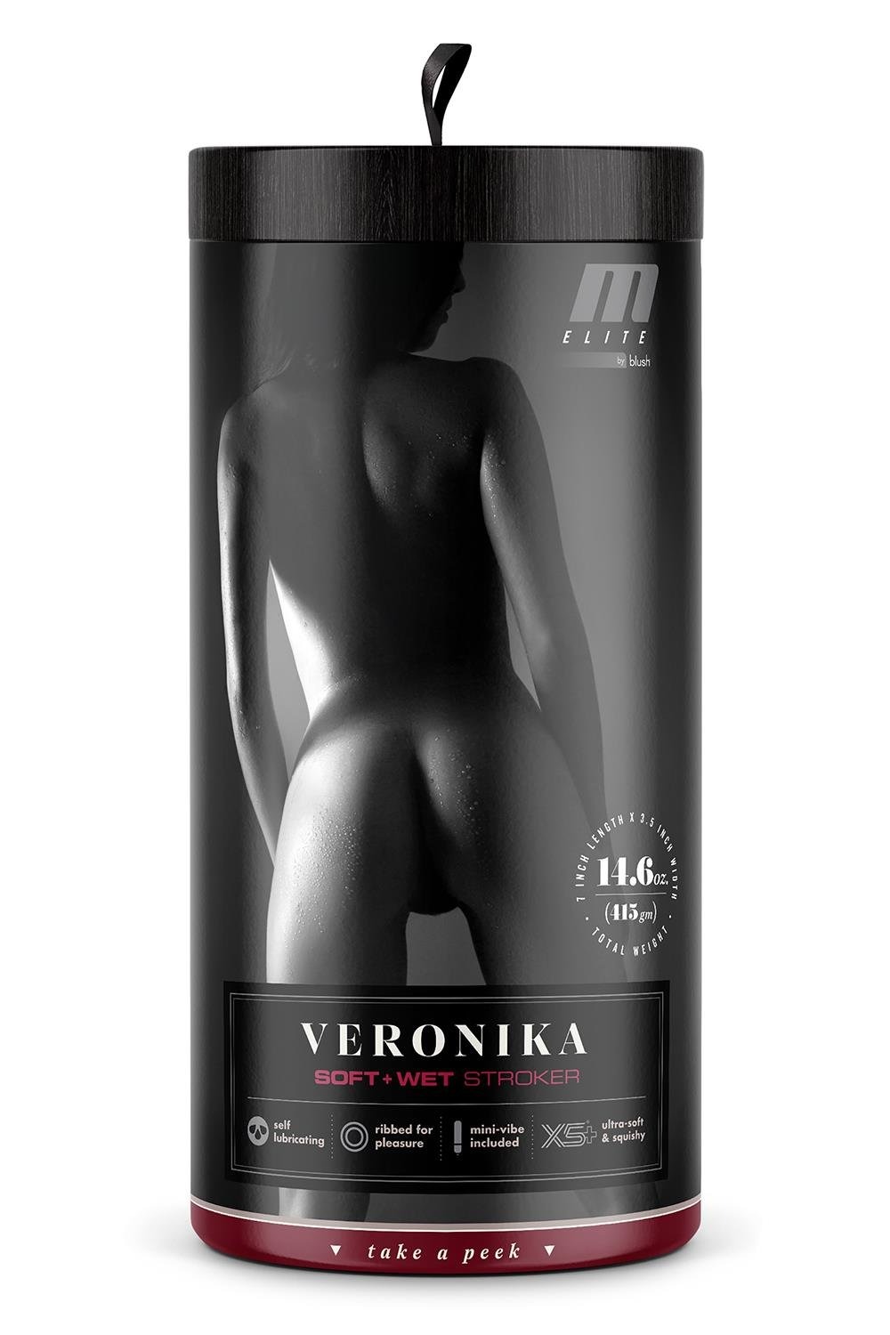 Мастурбатор з віброкулею Blush M For Men Veronika реалістичний, 7.6 см х 16.5 см