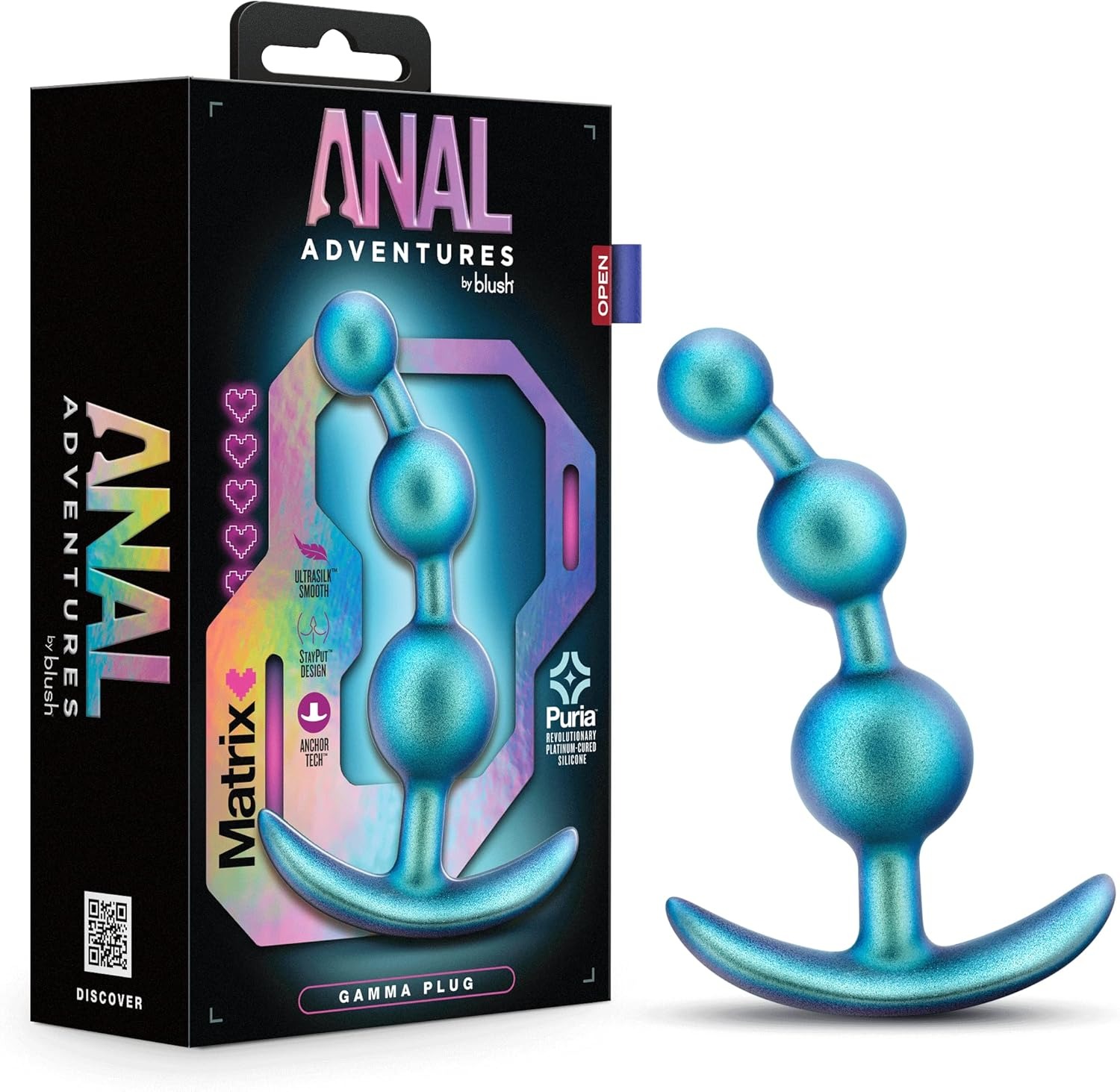 Анальна ялинка Blush Anal Adventures блакитна, 13.3 х 3.2 см