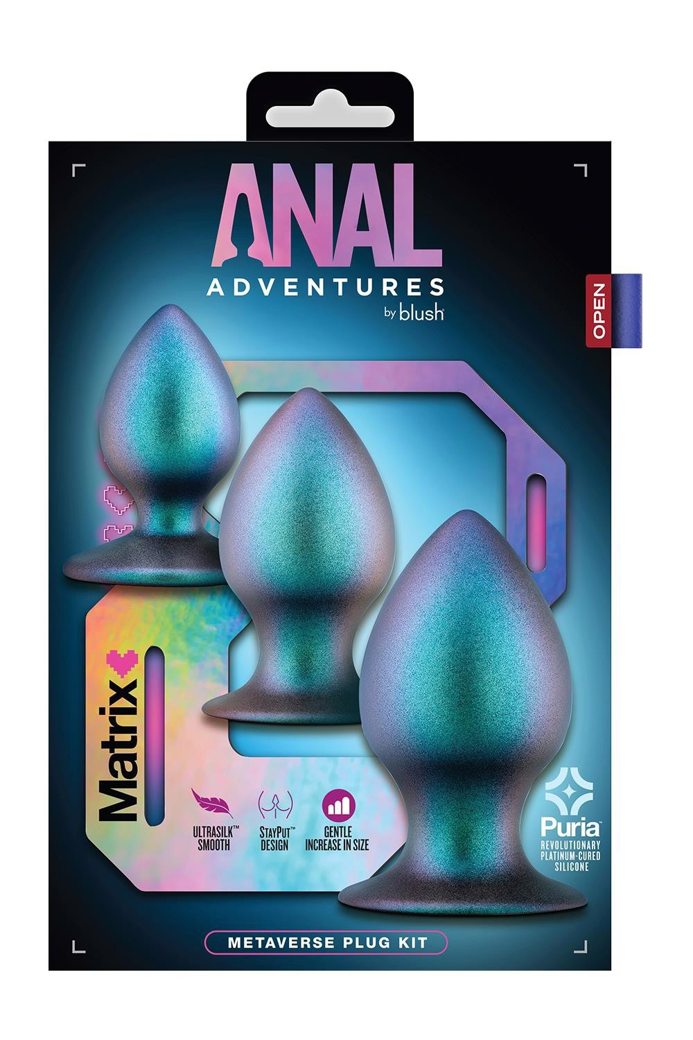 Набір анальних пробок різного розміру Anal Adventure Blush, силіконові