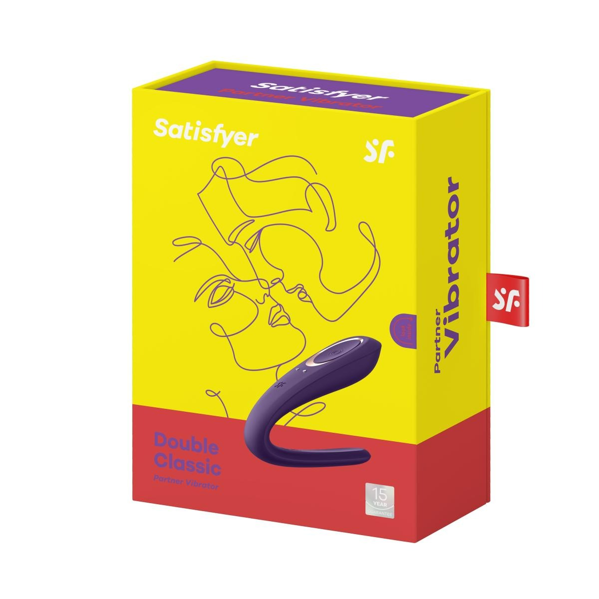Вібромасажер для двох SATISFYER DOUBLE CLASSIC фіолетовий