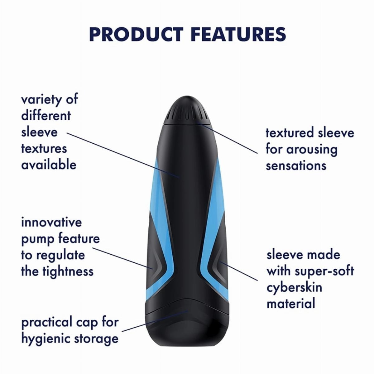Мастурбатор с инновационным регулятором давления Satisfyer Men One