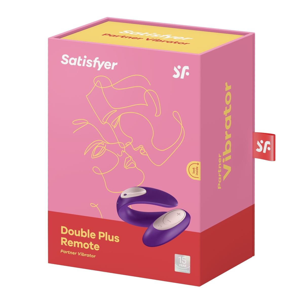 Вібромасажер для пар Satisfyer Partner Plus Remote Couple's, фіолетовий
