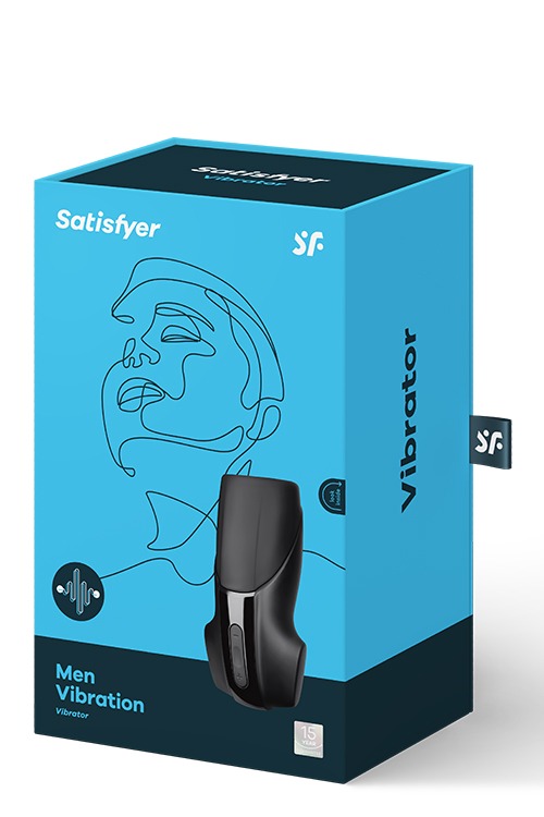 Мастурбатор с вибрациями в элегантном дизайне Satisfyer Men Vibration, черный
