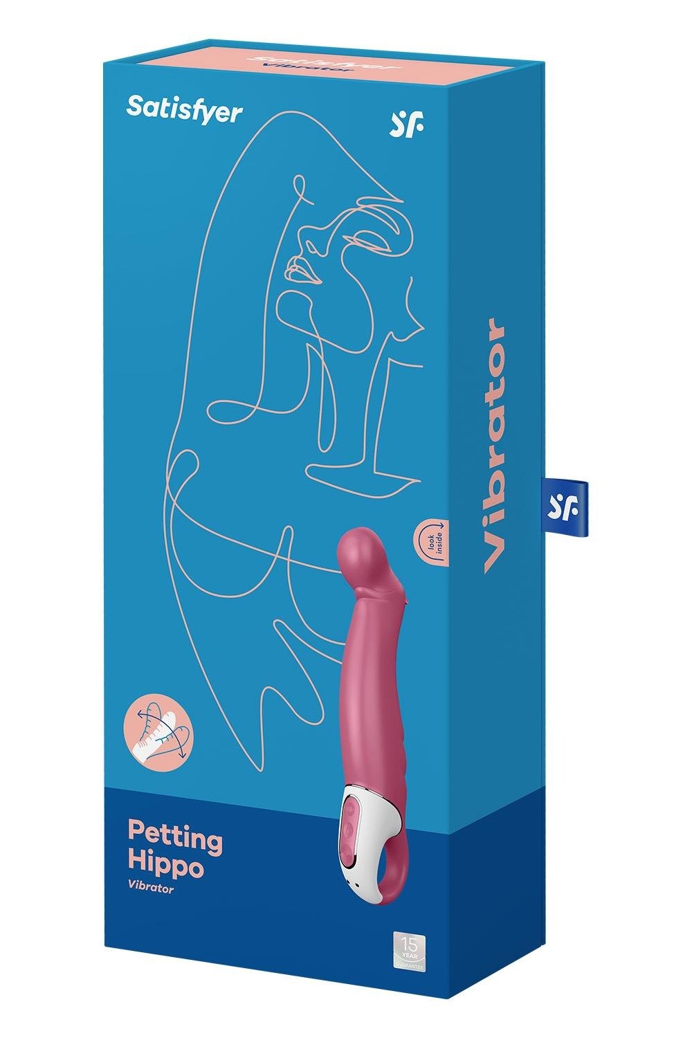 Вібратор для стимуляції точки G Satisfyer Petting Hippo, рожевий