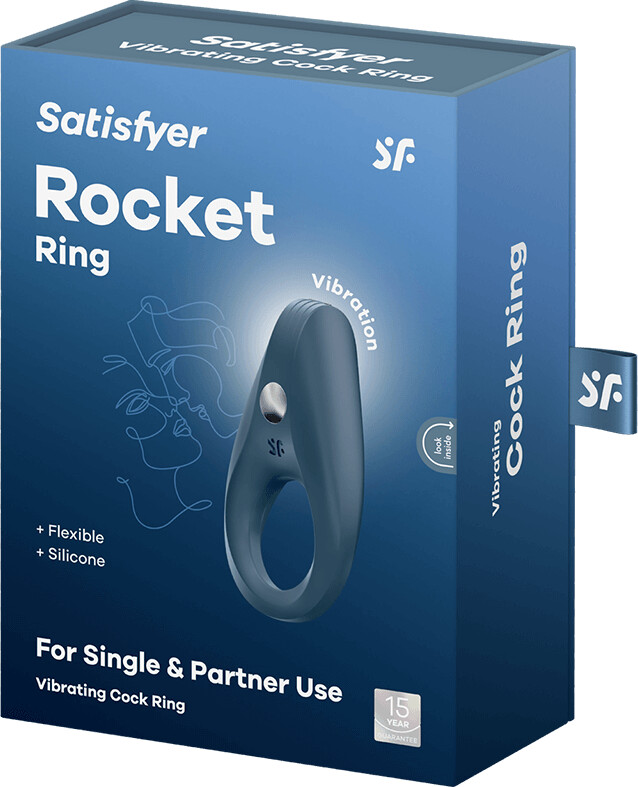 Ерекційне віброкільце Satisfyer Rocket Ring синє
