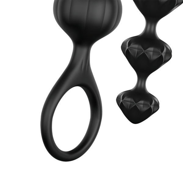 Набір анальних ланцюжків Satisfyer Love Beads, чорний