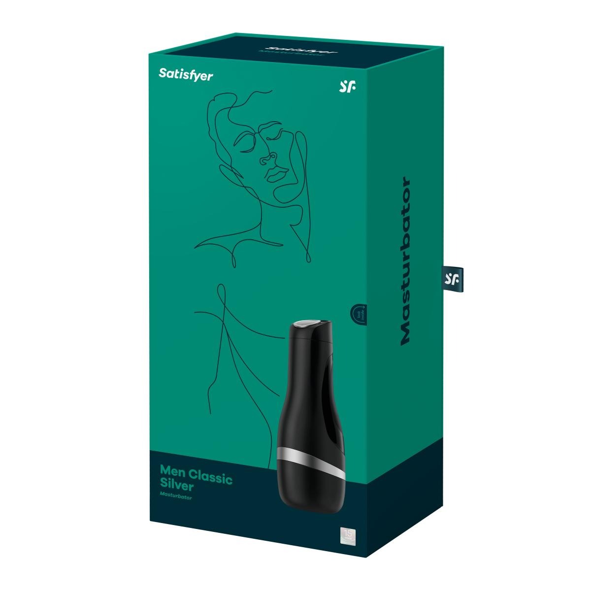 Мастурбатор Satisfyer Men Classic, чорний із сріблястою смужкою