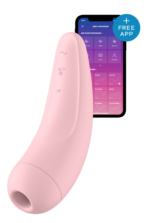 Безконтактний смарт стимулятор клітора SATISFYER CURVY2+ рожевий