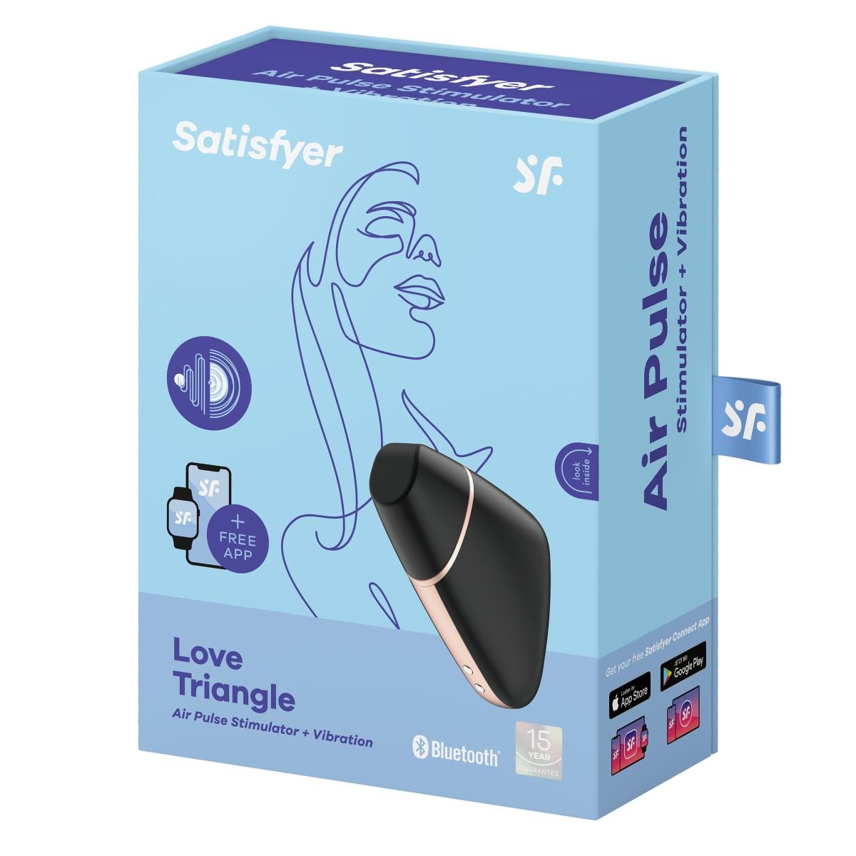 Вакуумний стимулятор клітора Satisfyer Love Triangle Sucking, чорний