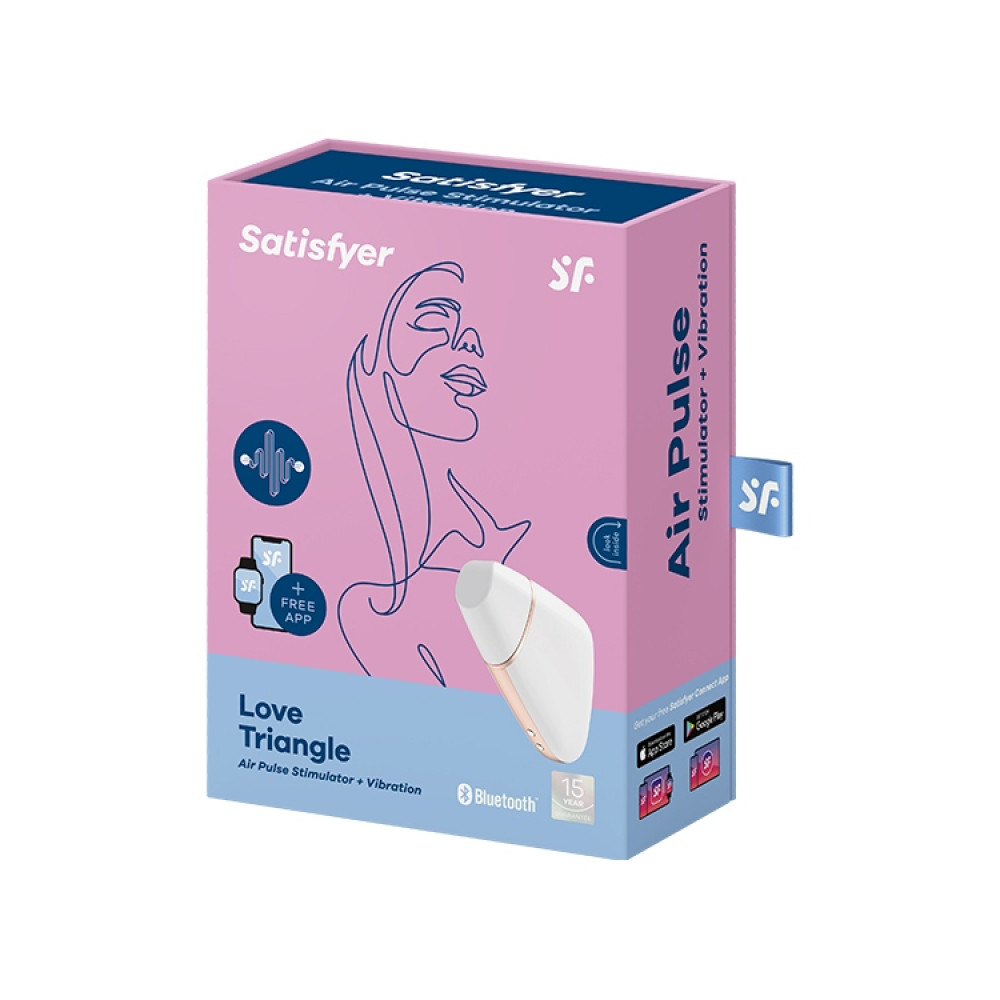 Безконтактний смарт-стимулятор клітора Satisfyer Love Triangle білий