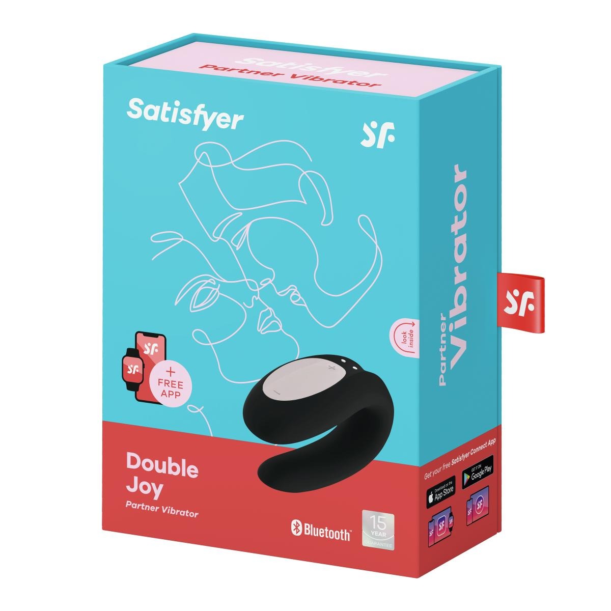 Вібромасажер для пар Satisfyer Double Joy, чорний