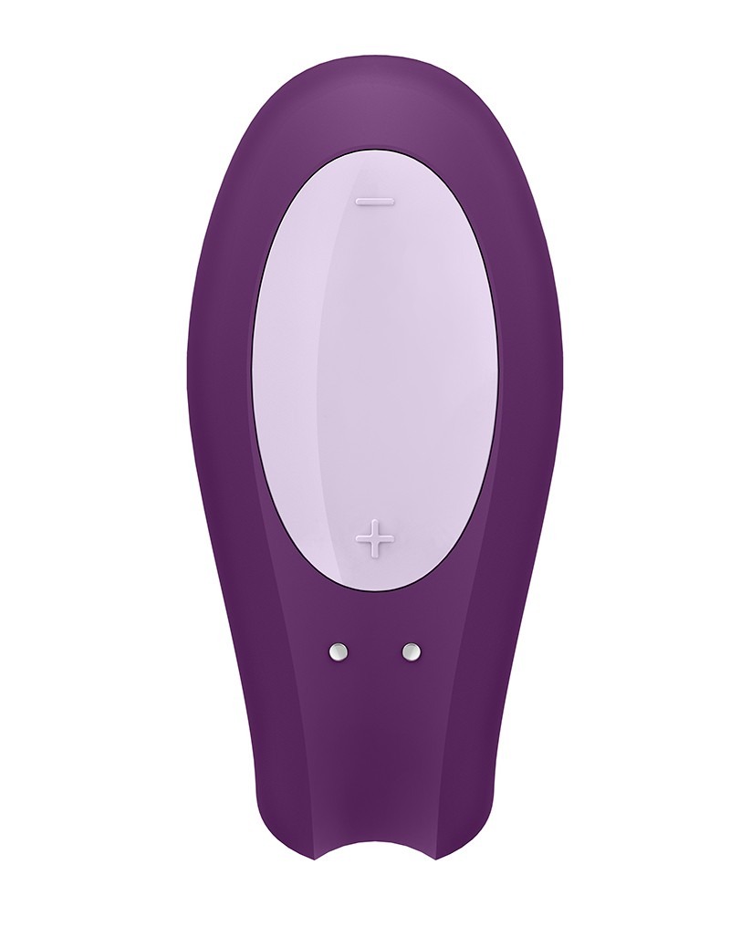 Вібромасажер для пар Satisfyer Double Joy працює від програми, фіолетовий