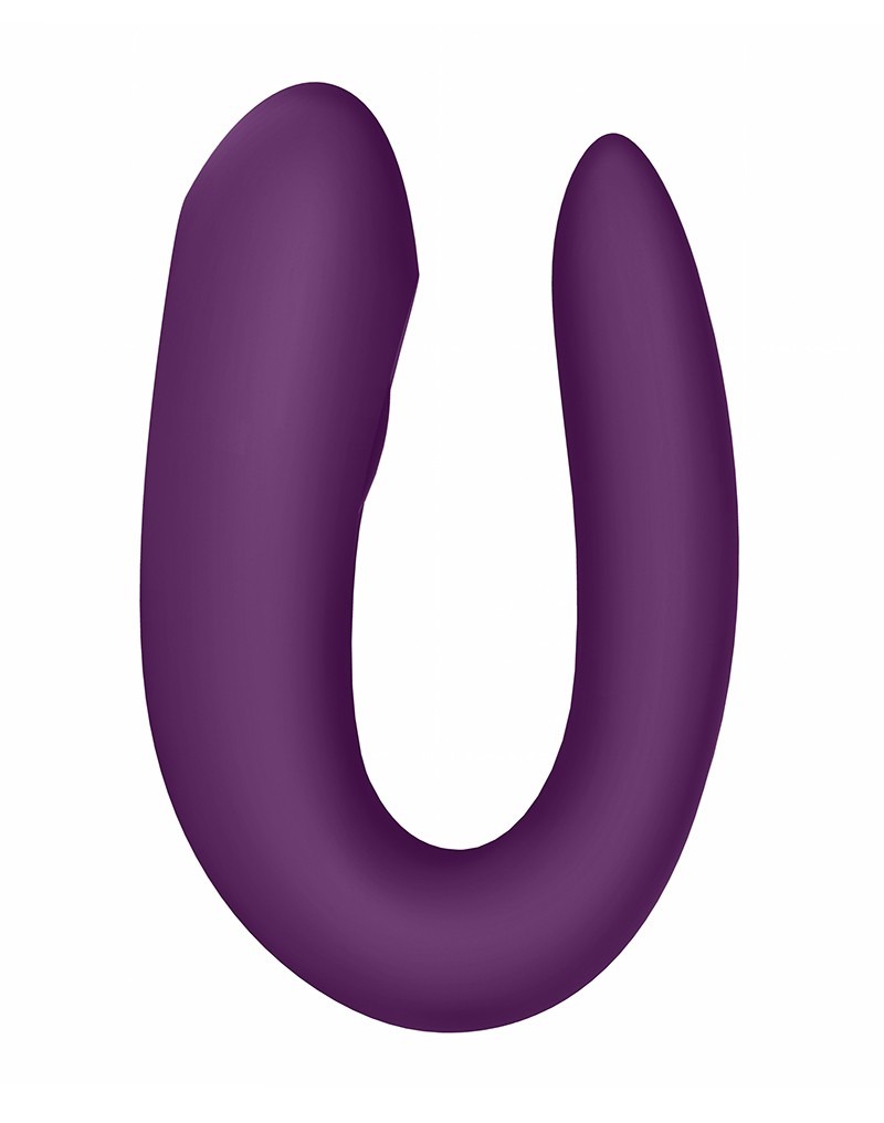 Вібромасажер для пар Satisfyer Double Joy працює від програми, фіолетовий