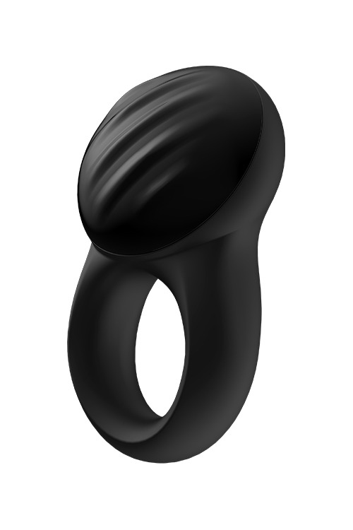 Кольцо эрекционное Satisfyer SIGNET RING с подключением к приложению, черное