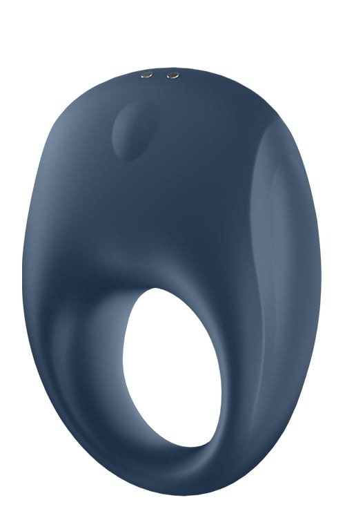 Эрекционное синее виброкольцо Satisfyer Strong One с возможностью работать от приложения