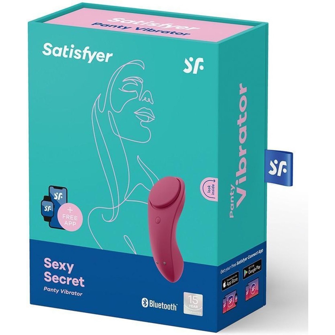 Вибратор в трусики с функцией управления смартфоном Satisfyer Sexy Secret красный