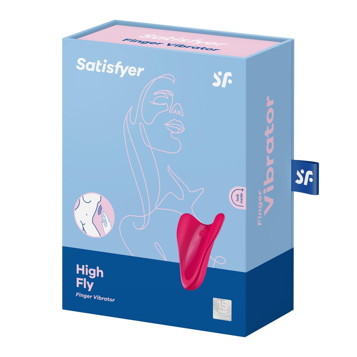 Вибратор эргономичной формы на палец Satisfyer High Fly красный