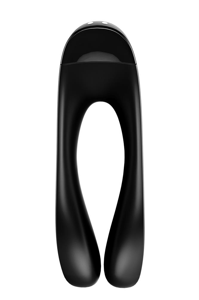 Универсальный мини вибратор на палец Satisfyer Candy Cane черный