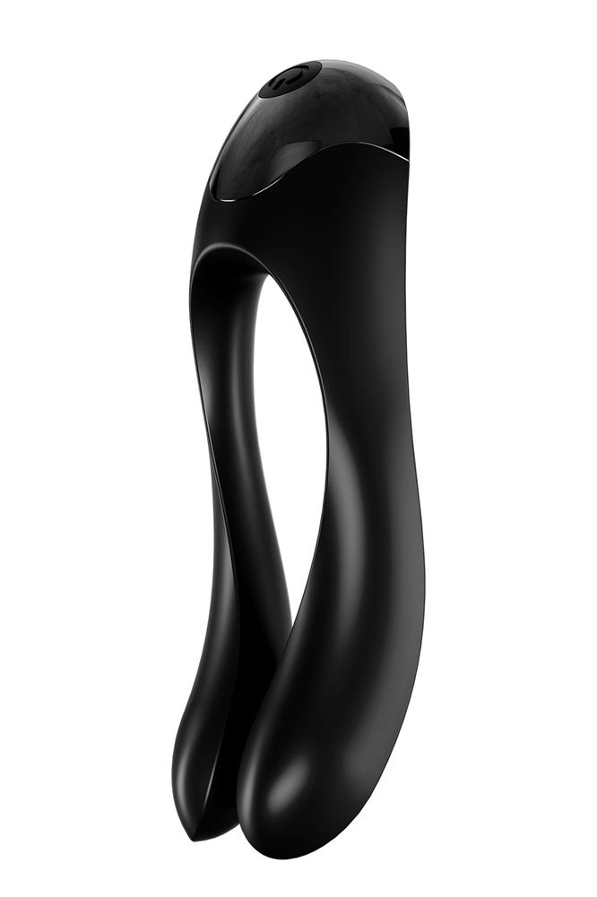 Универсальный мини вибратор на палец Satisfyer Candy Cane черный