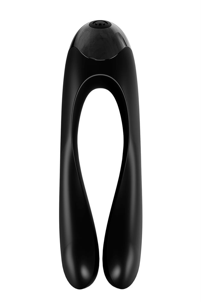 Универсальный мини вибратор на палец Satisfyer Candy Cane черный