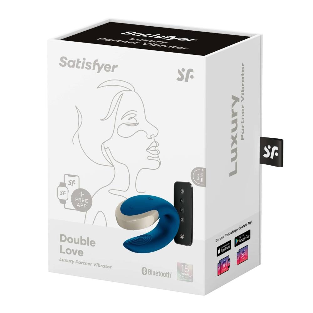 Люксовый Smart вибратор для пар Satisfyer Double Love Luxury, синий