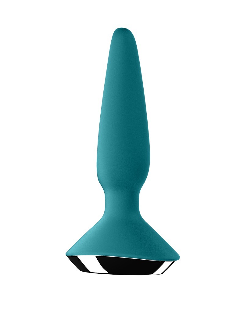 Анальна пробка з двома моторами та керуванням з телефону Satisfyer Plug-ilicious 1 Petrol, зелений