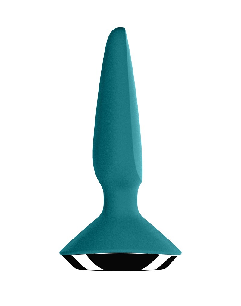 Анальна пробка з двома моторами та керуванням з телефону Satisfyer Plug-ilicious 1 Petrol, зелений