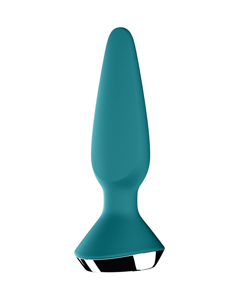 Анальна пробка з двома моторами та керуванням з телефону Satisfyer Plug-ilicious 1 Petrol, зелений