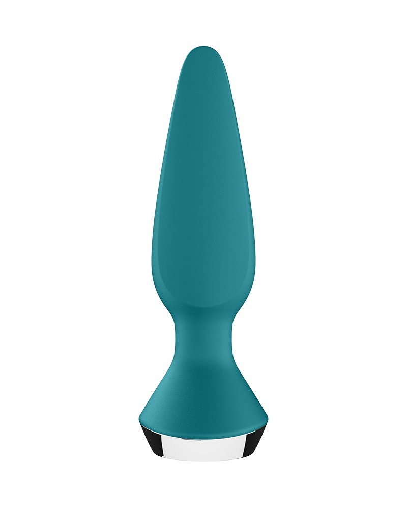 Анальна пробка з двома моторами та керуванням з телефону Satisfyer Plug-ilicious 1 Petrol, зелений